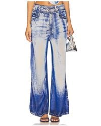 Ph5 - Aria Denim Print Wide Leg Pants - Lyst