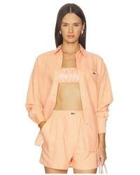 Lacoste - Oversized Fit Toile Shirt - Lyst