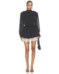 ROTATE BIRGER CHRISTENSEN - Mini Dress Longsleeve Lace Detail - Lyst