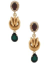 Anton Heunis - Omega Clasp With Square Pendant Earrings - Lyst