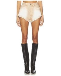 LAPOINTE - Shorts Pigment Denim Mini - Lyst