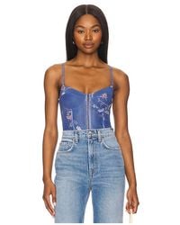 Free People - X Intimately Fp Printed Night Rhythm Bodysuit - Lyst