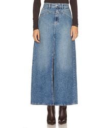 Free People - X We The Free Come As You Are Denim Maxi Skirt - Lyst
