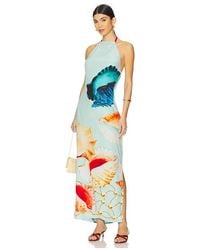 Muma World - Kleid Aus Seide Murex Mist Vega - Lyst