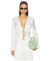 Lioness - Veil Long Sleeve Top En Color Blanco Talla (También En S, Xs, M) - Lyst