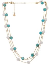 Ettika - Dressed In Turquoise & Pearls レイヤードネックレス - Lyst
