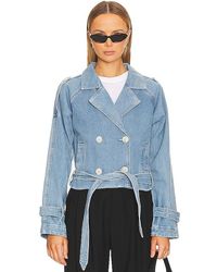 SOVERE - Theory Crop Denim Trench - Lyst