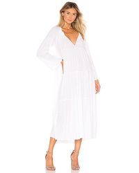 9seed Majorca Ruffle Tier Maxi Dress - White