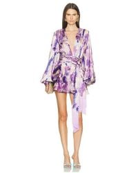 Bronx and Banco - Wisteria Bedouin Coastal Mini Dress - Lyst