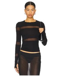 Michael Lauren - Vex Long Sleeve Fitted Top - Lyst