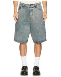 Daily Paper - Compact Shield Embroidery Denim Shorts - Lyst