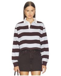 GOOD AMERICAN - The Cropped Rugby Polo Shirt - Lyst