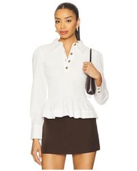 Damson Madder - Hazel Shirred Shirt - Lyst