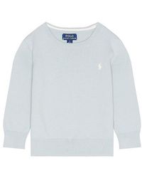 Polo Ralph Lauren - Long Sleeve Cotton Cable Knit Crewneck Sweater - Lyst