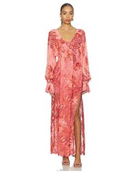 Hemant & Nandita - Kaftan Maxi Dress With Printed Slip - Lyst