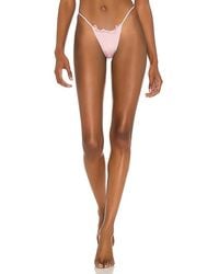 Indah - Bali Solid Fixed Sides Ruched Bikini Bottom - Lyst