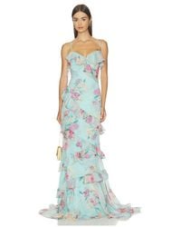 PATBO - Flora Mist Long Dress - Lyst
