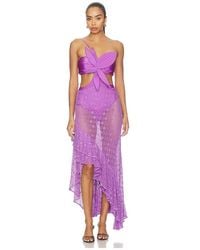 PATBO - Sirena Mesh Flower Maxi Dress - Lyst