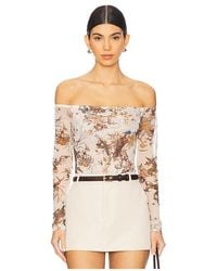 L'Agence - 'Agence Peonie Off Shoulder Bodysuit - Lyst