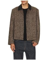 Percival - Herringbone Boxy Cropped Jacket - Lyst