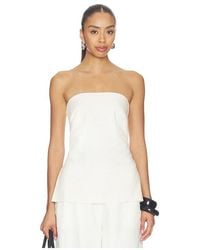 St. Agni - Strapless Rouleau Tie Top - Lyst