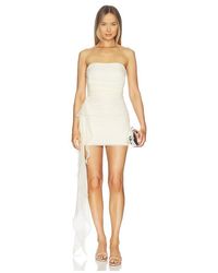 The Sei - Strapless Mini Dress With Ruffle - Lyst