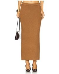 SER.O.YA - Maxifalda De Punto Hazel En Color Óxido Talla En - Lyst