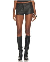 superdown - Attaya Faux Leather Micro Short - Lyst