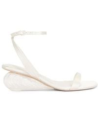 Jonathan Simkhai - Sandale Bridget Satin Oyster Shell Wedge - Lyst