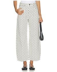 FRAME - The Bow Crop Jeans - Lyst