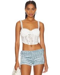 For Love & Lemons - TOP CROPPED SAMMIE - Lyst