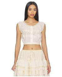 YUHAN WANG - Lace Trim Button Blouse - Lyst