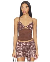 Lovers + Friends - Judith Top En Color Marrón Talla (También En M, S, Xl, Xs, Xxs) - Lyst