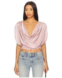 Free People - Oberteil Mit Cape Und Wasserfallausschnitt - Lyst