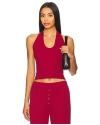 VIR VITA - Pointelle Halter Top - Lyst