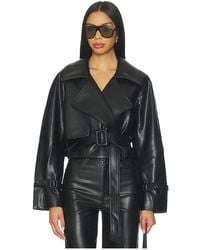Elodie the Label - Elodie Charles Faux Leather Crop Jacket - Lyst