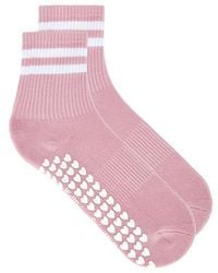 WellBeing + BeingWell - Socken Striped Half Crew Grip Sock - Lyst