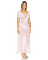 For Love & Lemons Creamsicle Lace Slip Dress in Pink | Lyst