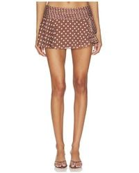GUIZIO - Chiffon Slit Mini Skirt - Lyst