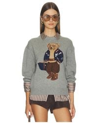 Polo Ralph Lauren - Wool Bear Long Sleeve Crew Neck Sweater - Lyst