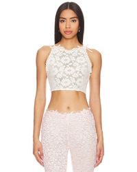 YUHAN WANG - Bow Tied Lace Top - Lyst