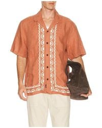 Faherty - Short Sleeve Embroidered Shirt - Lyst