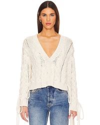 Hayley Menzies - Cotton Cable Lace Up Cardigan - Lyst