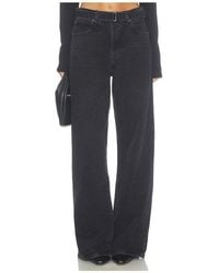 FRAME - The Belted Loose Jeans - Lyst