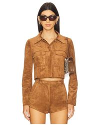 Amanda Uprichard - X Revolve Lucas Suede Jacket - Lyst