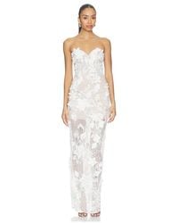 Bronx and Banco - Dahlia Bridal Strapless Maxi Dress - Lyst