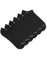 Calvin Klein - 6 Pack Basic Cushion No Show Socks - Lyst