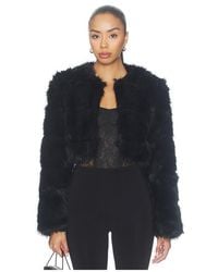 Bardot - Petro Cropped Faux Fur Jacket - Lyst