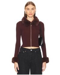 MORE TO COME - Viscose-Blend Knit Zip Cardigan - Lyst