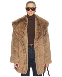 WeWoreWhat - Shawl Collar Faux Fur Coat - Lyst